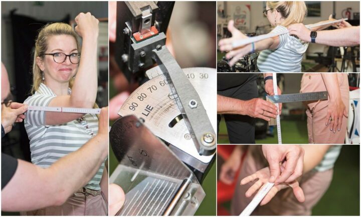 Collage Eindrücke statisches Fitting beim Golf