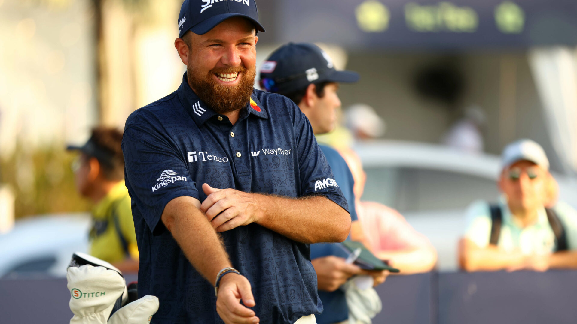 SINGAPORE, SINGAPORE - MARCH 23: Shane Lowry of Ireland reacts as he waits to play his shot from the 10th tee during Day Three of the Porsche Singapore Classic at Laguna National Golf Resort Club on March 23, 2024 in Singapore. (Photo by Yong Teck Lim/Getty Images)