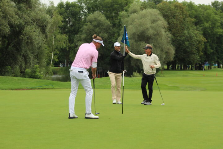 Marcel Siem, Martin Kaymer und Bernhard Langer